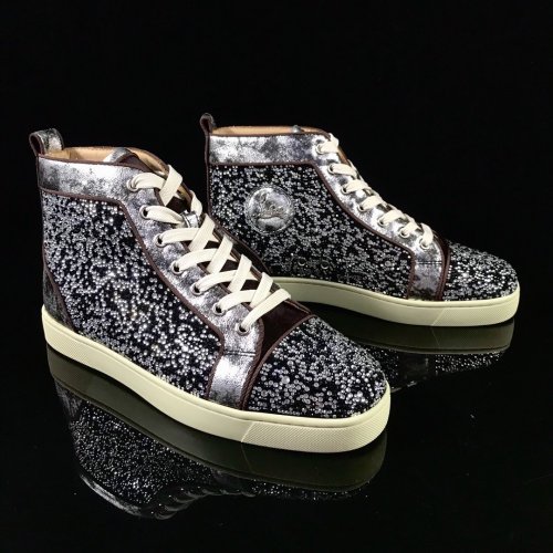 Christian Louboutin Mens Shoes Luxury Brand Red Bottom Design Louis Junior Spikes Flat with Original Box CL sneakers
