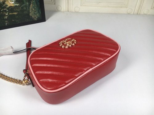 Gucci Womens Bags GG Marmont small matelassé shoulder bag Luxury Brand with Original Box 447632 DTD1T 1000