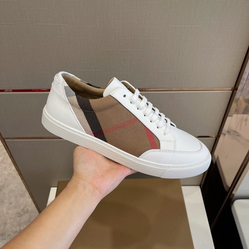 Burberry Mens Shoes Sneakers Fashion Type Luxury Brand Vintage Check Cotton Sneaker with Original Box