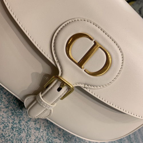 Dior Womens Bag Luxury Brand Design Fashion Large Dior Bobby Bag Latte Box Calfskin With Blue Dior Oblique Embroidered Strap