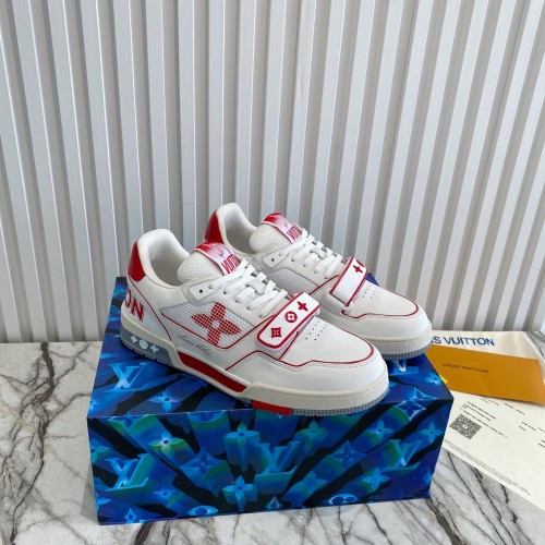 Louis Vuitton Men Shoes Fashion Sneakers Design Luxury Brand LV TRAINER SNEAKER with Original Box