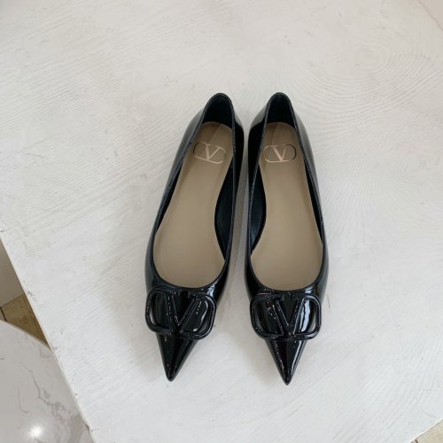 Valentino Women Shoes Mule Flip Flop Sandals VLOGO SIGNATURE CALFSKIN PUMP Flat Luxury Brand with Original Box