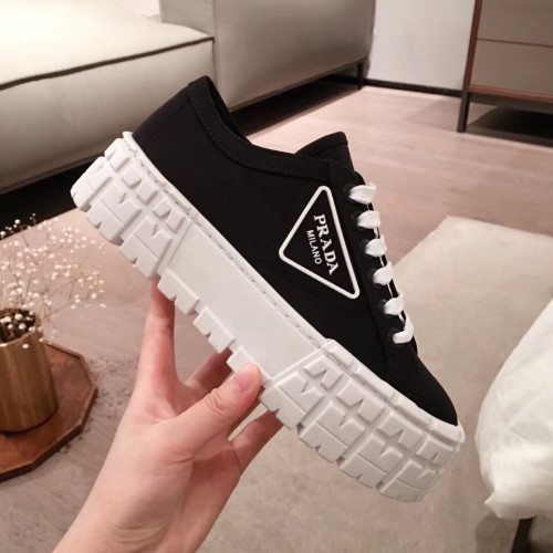 Prada Women Shoes Luxury Brand Nylon gabardine sneakers with Original Box 1E260M_MMS_F0IAU_F_050