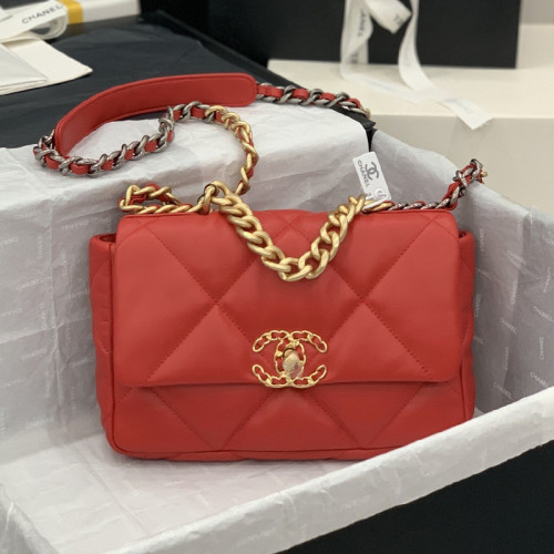 Chanel Womens Bags Shoulder Messenger Bags Chanel 19 Flap Bag Luxury Brand with Original Box