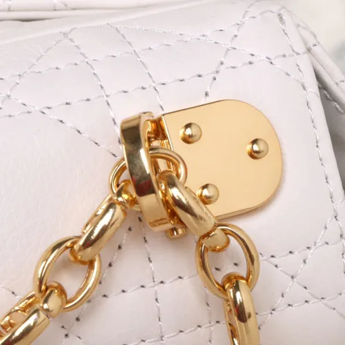 Dior Womens Bags Crossbody Bag LARGE DIOR CARO BAG Ivory Supple Cannage Calfskin with Original Box M9243UWHC_M35U