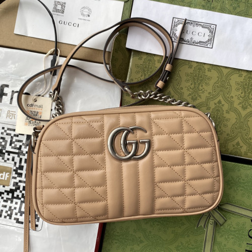 Gucci Womens Bags GG Marmont small matelassé shoulder bag Luxury Brand with Original Box 447632 UM8BN 2754