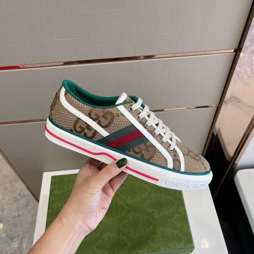 Gucci Womens Shoes Sneakers Luxury Brand Women's Gucci Tennis 1977 sneaker ‎663257 2UX10 9070 with Original Box