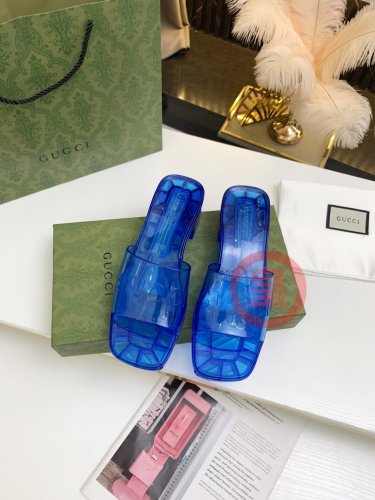 Gucci Womens Shoes Sandals Slides Slippers Luxury Brand Thick Sole 5cm Heel Design Women's GG slide sandal with Original Box