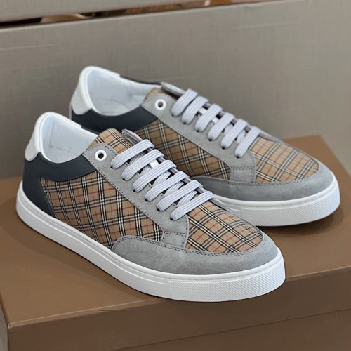 Burberry Mens Shoes Sneakers Fashion Type Luxury Brand Vintage Check Cotton Sneaker with Original Box