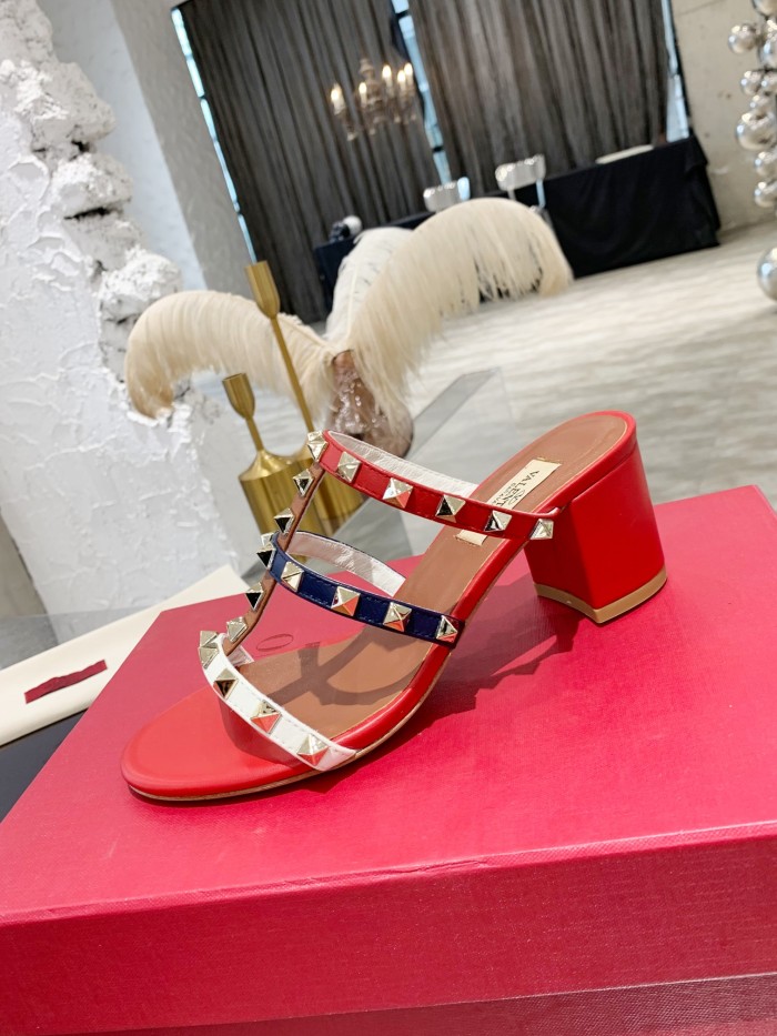 Valentino Women Shoes Mule Flip Flop Sandals ROMAN STUD SLIDE SANDAL IN QUILTED NAPPA with Original Box Luxury Brand