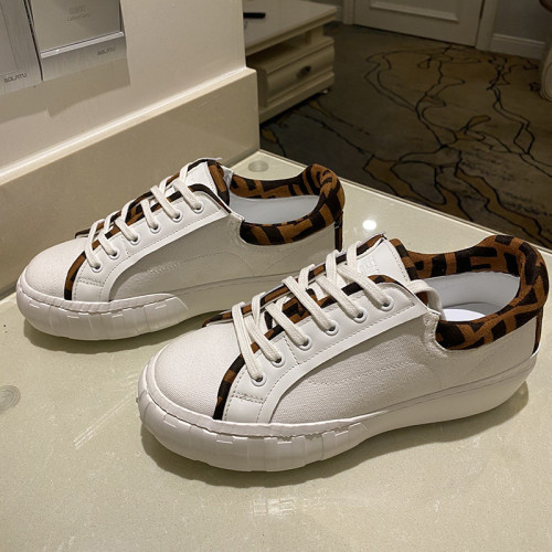 Fendi Womens Shoes FENDI FORCE White Canvas and TPU Low-tops 8E8110AF5AF1DV4