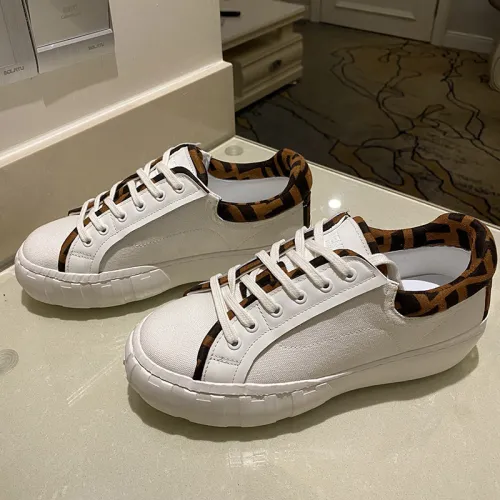 Fendi Womens Shoes FENDI FORCE White Canvas and TPU Low-tops 8E8110AF5AF1DV4