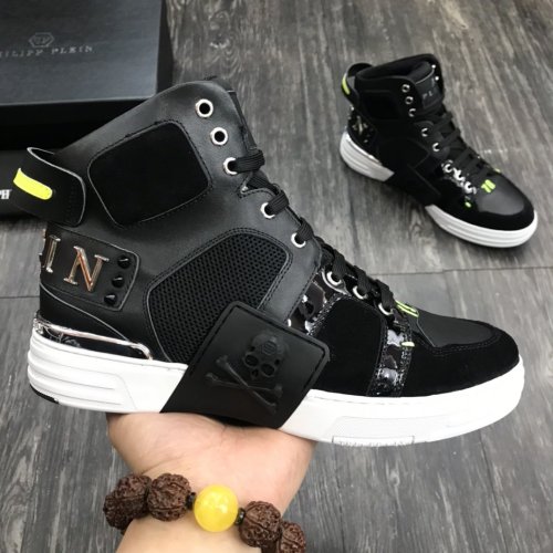 Philipp Plein Men Shoes High Top Sneaker Fashion Design Luxury Brand
