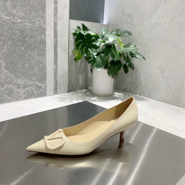 Valentino Women Shoes Mule Flip Flop Sandals VLOGO SIGNATURE CALFSKIN PUMP 45MM / 1.8 IN. with Original Box