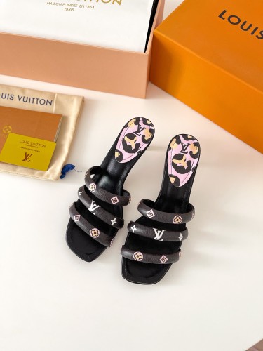 Louis Vuitton Womens Shoes Sandals Slippers Luxury Brand REVIVAL APPEAL MULE 1A93WI calf leather with Original Box 5.5cm Heel