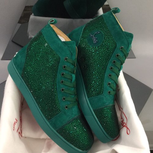Christian Louboutin Mens Shoes Luxury Brand Red Bottom Design Louis Junior Spikes Flat with Original Box CL sneakers