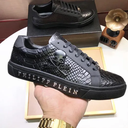 Philipp Plein Men Shoes Fashion Sneakers Lace-Up Design Luxury Brand Flat Casual Shoes for Men with Original Box