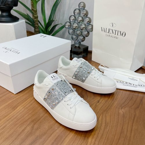 Valentino Men Shoes Fashion Design Luxury Brand OPEN SNEAKER WITH VLTN PRINT with Original Box WY0S0830BLUA01