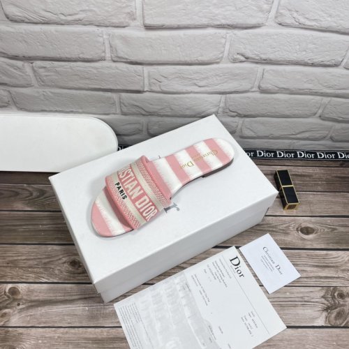 Dior Women Shoes Mule DWAY SLIDE Luxury Brand Womens Sandals Slippers with Original Box