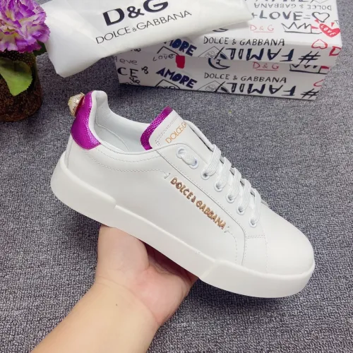 Dolce&Gabbana Womens Mens Shoes Fashion Sneakers Luxury Brand Calfskin Nappa Portofino Sneakers With Lettering