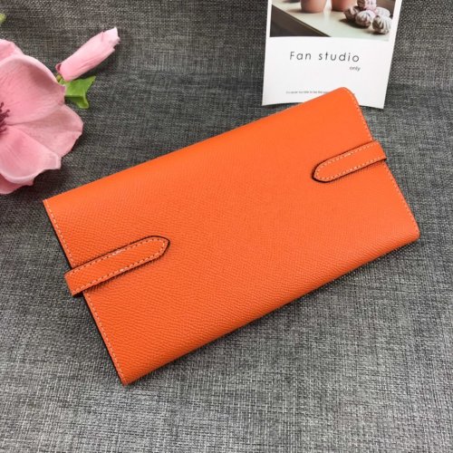 Hermes Womens Mens Wallets Purse Kelly Bag Clutch Leather Design Coin Bag with Original Box