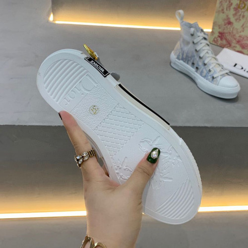 Dior Womens Mens Shoes Sneakers Luxury Brand Unisex Design B23 High-Top Sneaker with Box