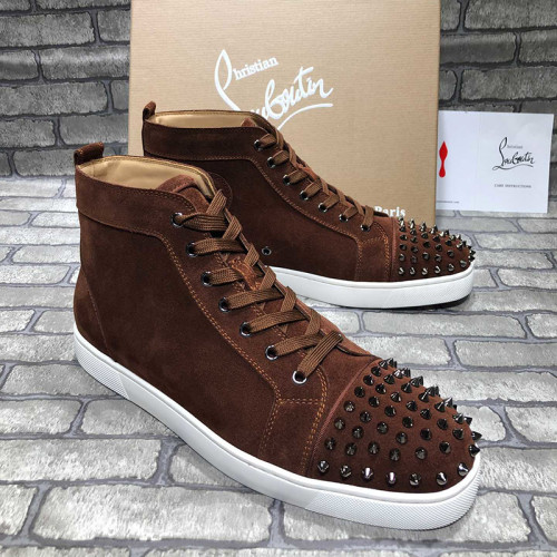 Christian Louboutin Mens Shoes Luxury Brand Red Bottom Design Louis Junior Spikes Flat with Original Box CL sneakers