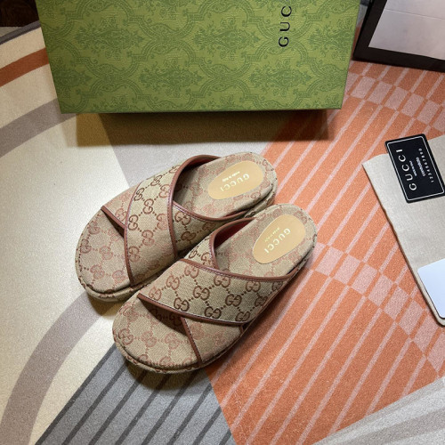 Gucci Womens Shoes GG Multicolor Platform Sandal