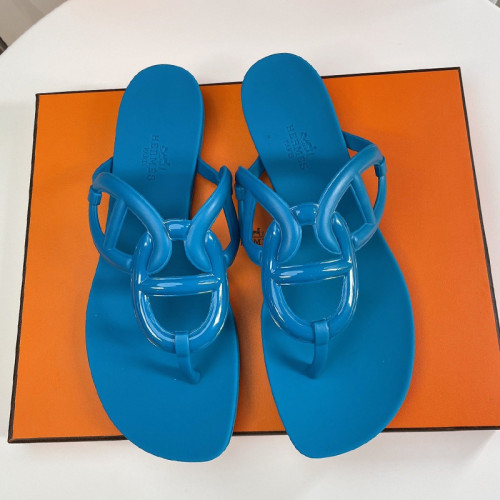 Hermes Womens Shoes Egerie Slippers Sandals Casual Fashion Sandals Luxury Brand with Original Box