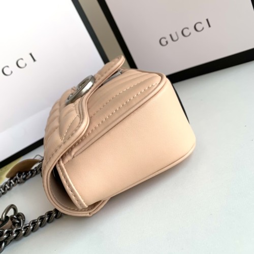 Gucci Womens Bags Shoulder Messenger Bag Luxury Brand Gucci GG Marmont matelassé mini bag with Original Box 446744 UM8AN 2754
