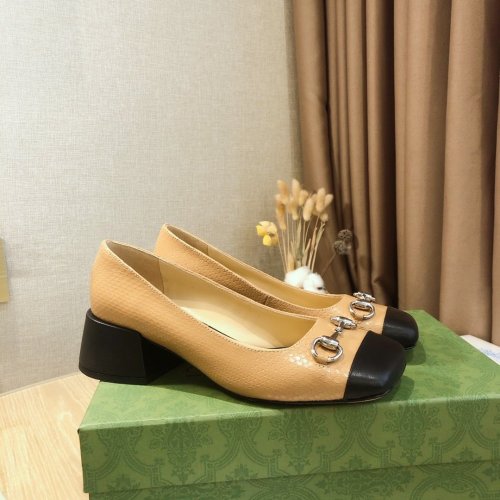 Gucci Womens Shoes Women's Mid-heel Pump with Horsebit