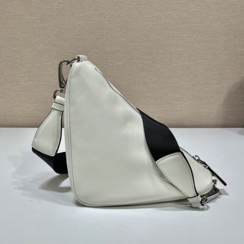 Prada Mens Womens Bags Shoulder Messenger Bags Handbags Luxury Brand Prada Triangle leather shoulder bag with Original Box 1BH190_2BYA_F0009_V_BRO