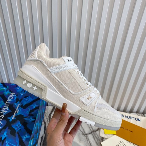 Louis Vuitton Men Shoes Fashion Sneakers Design Luxury Brand LV TRAINER SNEAKER with Original Box