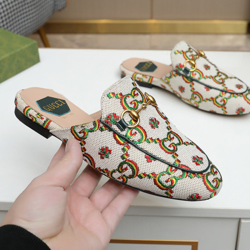 Gucci Womens Shoes Casual Loafers Design Luxury Brand Leather Princetown with Original Box