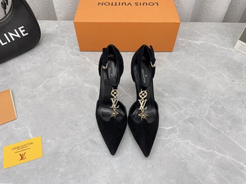 Louis Vuitton Womens Shoes Pumps Sandals Leather Design Luxury Brand Fashion Sandals with Original Box 10cm Heel