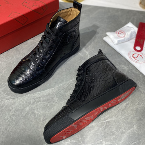 Christian Louboutin Mens Shoes Luxury Brand Red Bottom Design Louis Junior Spikes Flat with Original Box CL sneakers