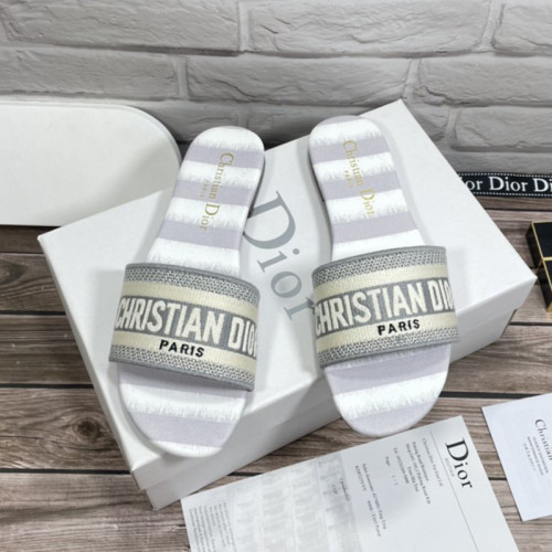 Dior Women Shoes Mule DWAY SLIDE Luxury Brand Womens Sandals Slippers with Original Box