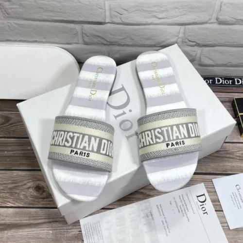 Dior Women Shoes Mule DWAY SLIDE Luxury Brand Womens Sandals Slippers with Original Box