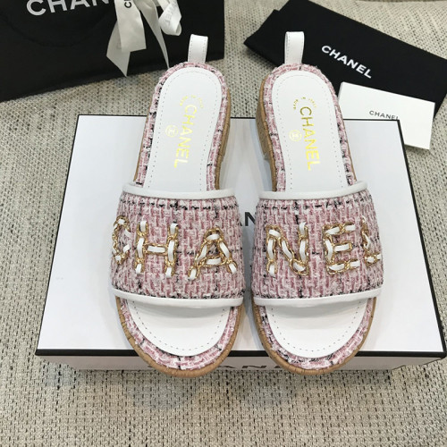 Chanel Womens Shoes Mules Tweed
