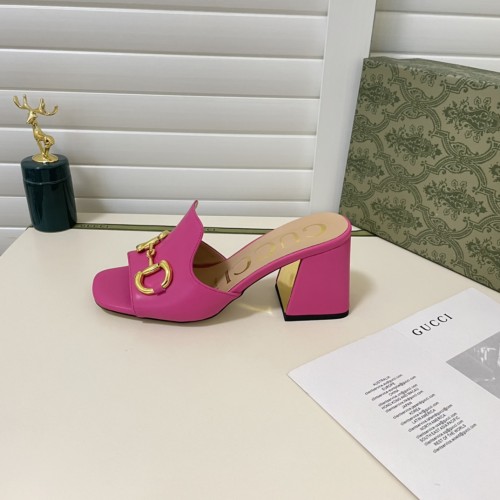 Gucci Womens Shoes Sandals Casual Design Luxury Brand Classic Leather Women's slide sandal with Horsebit with Original Box