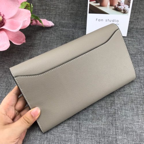 Hermes Womens Mens Wallets Purse Card Holder Leather Long Design Coin Bag with Original Box