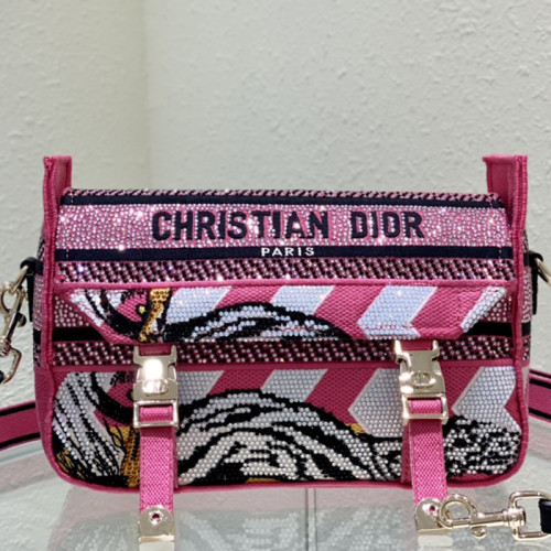 Dior Womens Mens Bags Shoulder Bags Luxury Fashion SMALL DIORCAMP BAG Beige Jute Canvas Embroidered with Dior Union Motif with Original Box M1241BRUW_M918