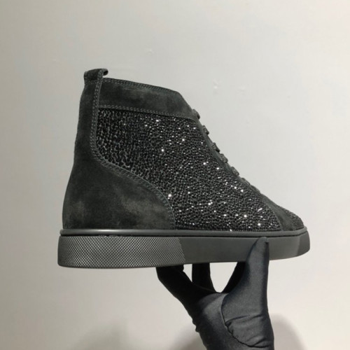 Christian Louboutin Mens Shoes Luxury Brand Red Bottom Design Louis Junior Spikes Flat with Original Box CL sneakers