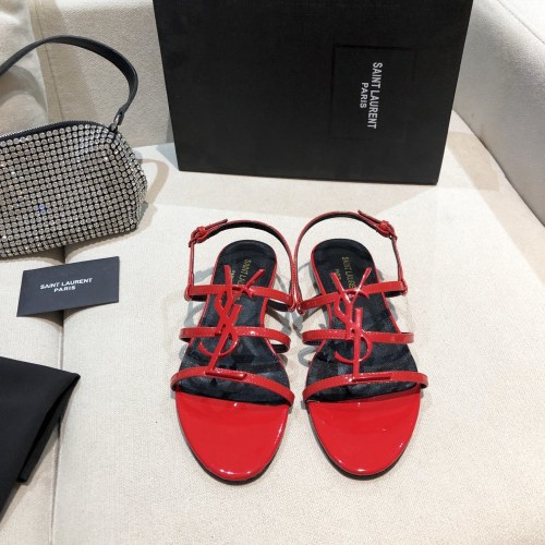 Saint Laurent YSL Womens Shoes Flat Sandals