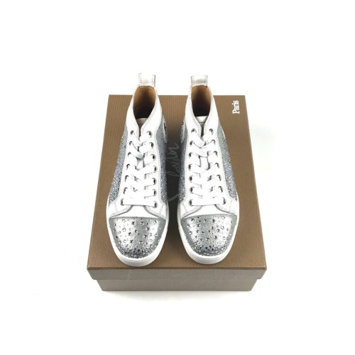 Christian Louboutin Mens Shoes Luxury Brand Red Bottom Design Louis Junior Spikes Flat with Original Box CL sneakers