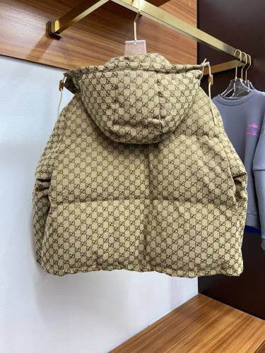 Gucci X The North Face Design Mens Womens Winter Windprood Down Jackets Keep Warm 90% White Duck Down