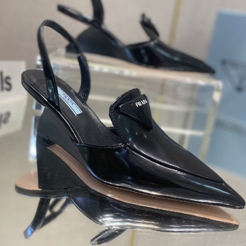 Prada Womens Shoes Slingback Pumps Luxury Brand Casual Shoes for Women with Original Box