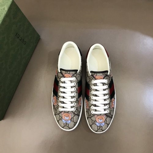 Gucci Womens Shoes Fashion Sneakers Lace-Up Luxury Brand Women's Ace Embroidered Sneaker with Original Box