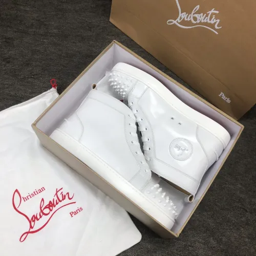 Christian Louboutin Mens Shoes Luxury Brand Red Bottom Design Louis Junior Spikes Flat with Original Box CL sneakers