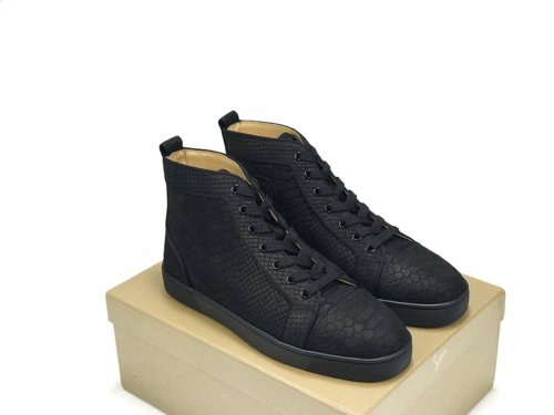 Christian Louboutin Mens Shoes Luxury Brand Red Bottom Design Louis Junior Spikes Flat with Original Box CL sneakers